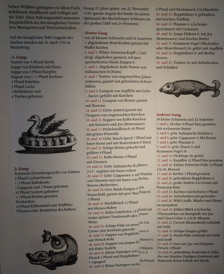 auch die Anzahl und Umfänge der Gänge ist kaum nachvollziehbar