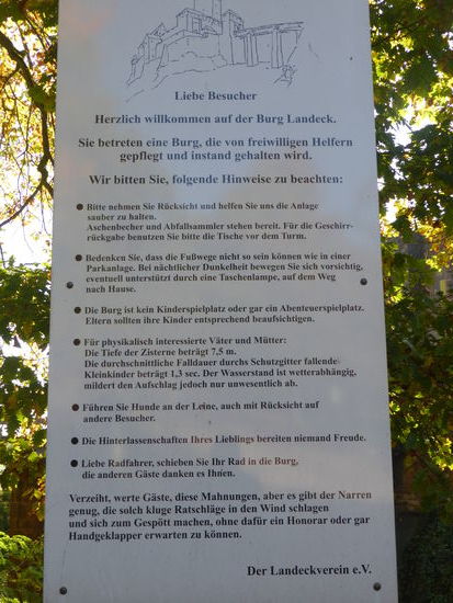 beachtenswerte - teils subtile - Hinweise für Besucher