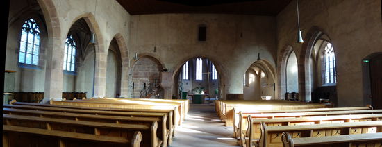 Von der Kanzel dieser Kirche rief Martin Bucer (1522) zur Reformation auf.