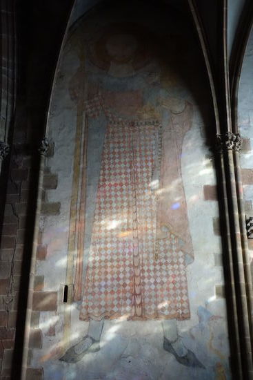 Wandfresko - hl. Christophorus - syrischer Märtyrer und Beschützer der Pilger und Reisenden - 14. Jh.  (11m  hoch)