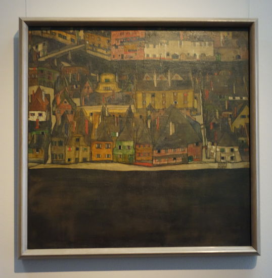 Egon Schiele - Die kleine Stadt II - 1913
Öl, Bleistift auf Leinwand