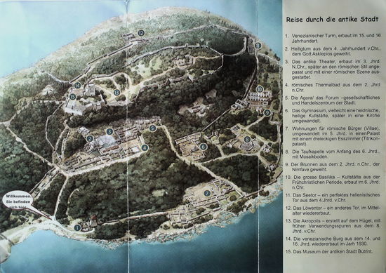 Butrint liegt auf einer Halbinsel, die in den Butrint-See hineinragt