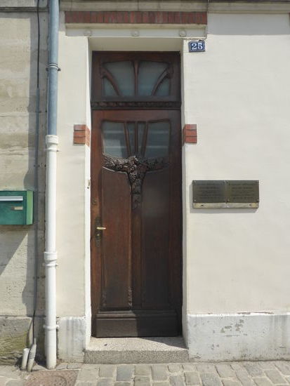 rue de Pressoirs nr. 25 - Türfüllung in Art Nouveaux
