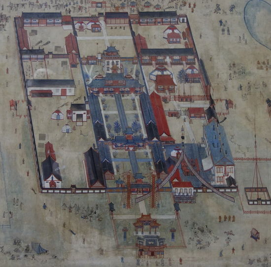 Grundplan des Klosters als antike Zeichnung (Nationalmuseum)