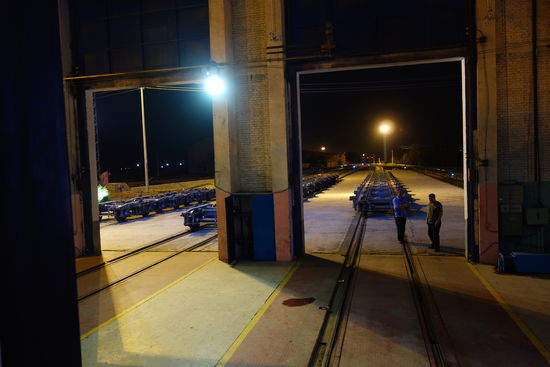 Blick Richtung China - demontierte Untergestelle