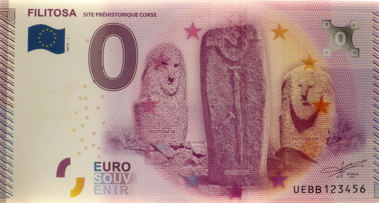 neben der Möglichkeit Gedenkmünzen zu prägen gibt es hier sogar 'Euroscheine aus dem neolithikum) '