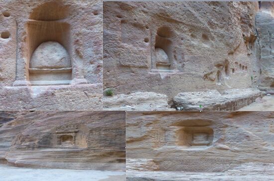 zahlreiche Votivnischen säumen den Weg