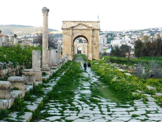 ein letzter Blick nach Norden den Cardo entlang zum Nordtor- bevor den Rückzug antreten