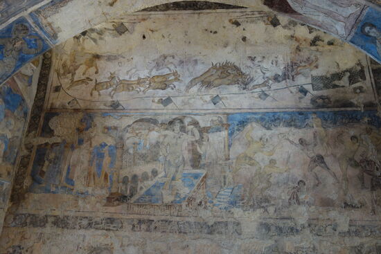 Fresken der Ostwand mit Jagdszenen