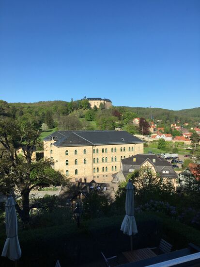 Blick vom Hotel auf das Schloß