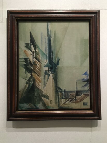 Holzschnitt - Rathaus von Zottelstedt 2 - Feininger 1918