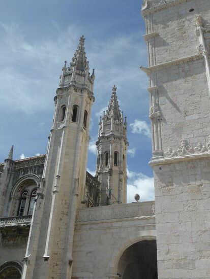 Details des manuelinischen Stil als spätgotische Stilform in Portugal an den Außenfassaden