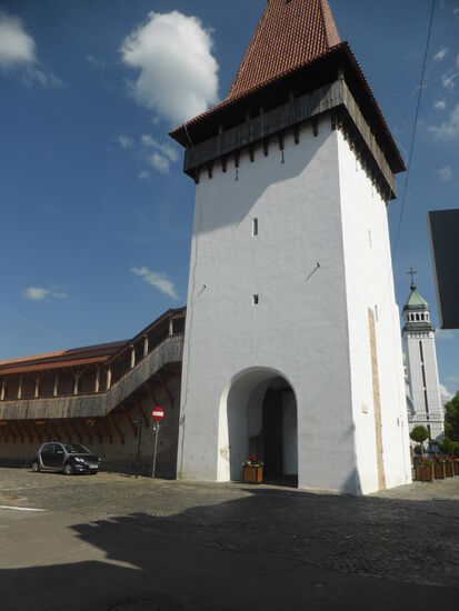 am Stadttor wartet dann wieder unser Bus, um uns wieder nach Bazna zu bringen