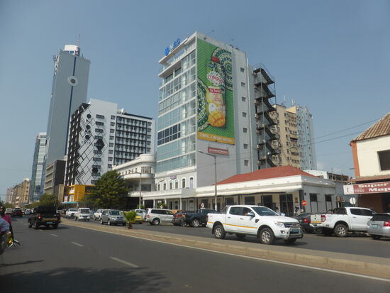 der moderne Teil der schnell wachsenden Stadt