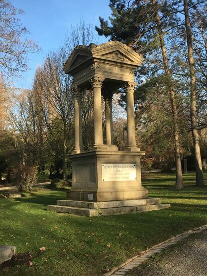 Johann Friedrich Lochner  (1798 - 1886)  trauert um sein Frau Julie Erckens (1810–1862), Tochter des Tuchfabrikanten Johann Melchior Erckens aus Burtscheid