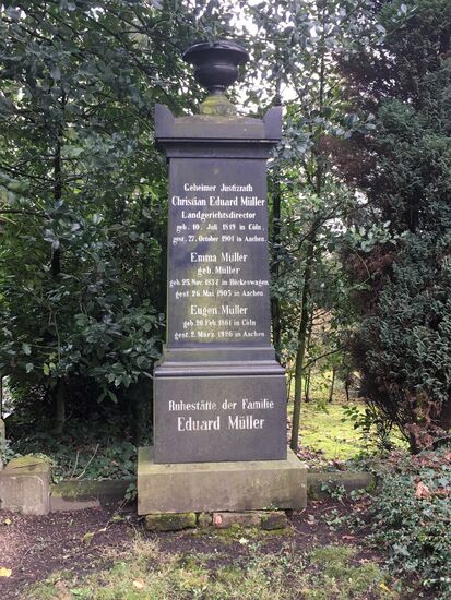 Christian Eduard Müller - Geheimer Justizrat und Landgerichtsdirektor zu Aachen - mit Familie