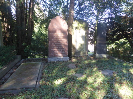 Grabsträtte - Friedrich Johann Wilhelm von Halfern - verst. 1908  -  Tuchfabrikant, Bankdirektor und Stadtverordneter von Burtscheid,