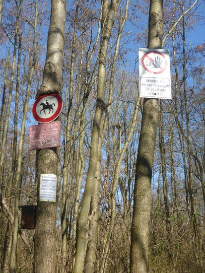 der 'Einstieg' befindet sich in einer Kurve der Alt Aachener Strasse  - die Beschilderung macht uns jedoch unsicher