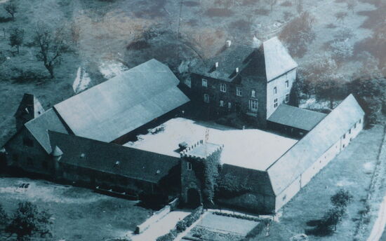 Luftbild auf der Infotafel