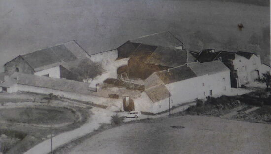 Luftbild auf der Infotafel