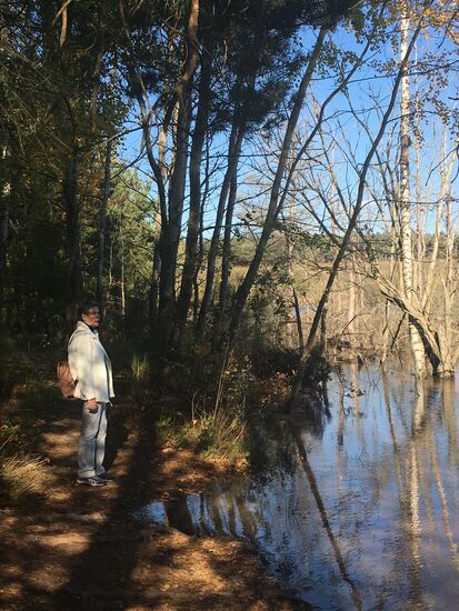 und unseren Pfad teilweise unter Wasser gesetzt hat