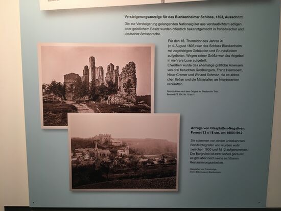 Burg im 19.Jahrhundert (1803) und um 1900/1912