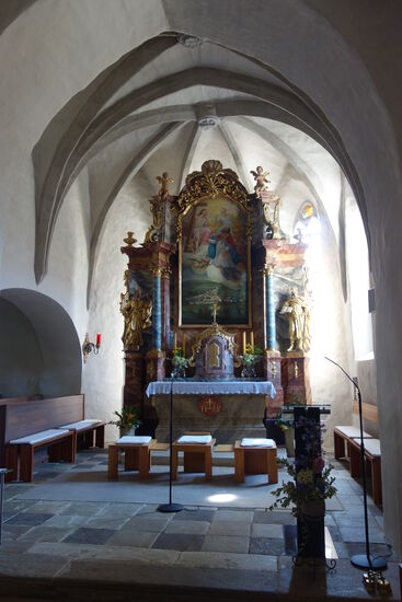 barocker Hochaltar mit dem Hl. Thomas als Fürbitter für Weiz (1771)