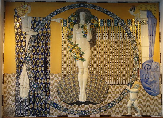 Glasmosaik von Leopold Forstner 'Der Frühling'