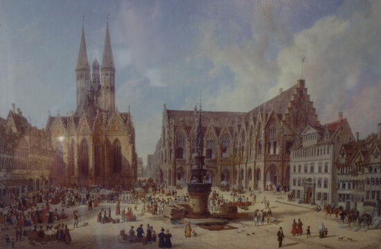 Altstadtmarkt von Osten  - Öl/Leinwand - D. Quaglio  1834