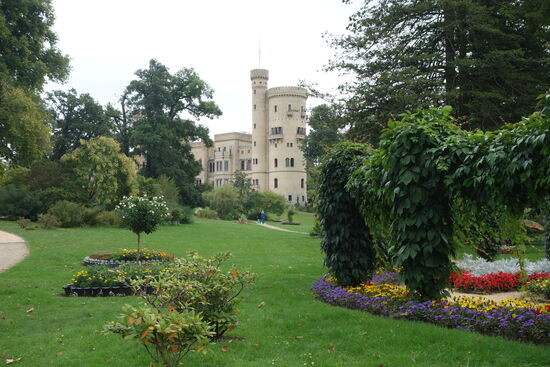 Blick zurück auf das Schloss