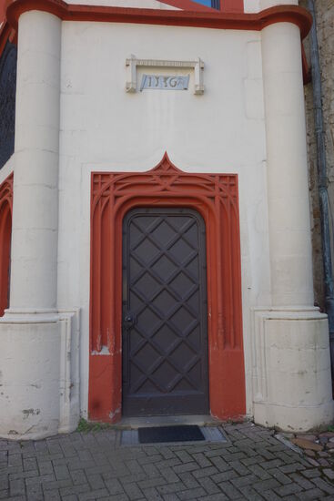 Portal des Treppenturms mit Meisterzeichen Jörg Unkairs - 1536