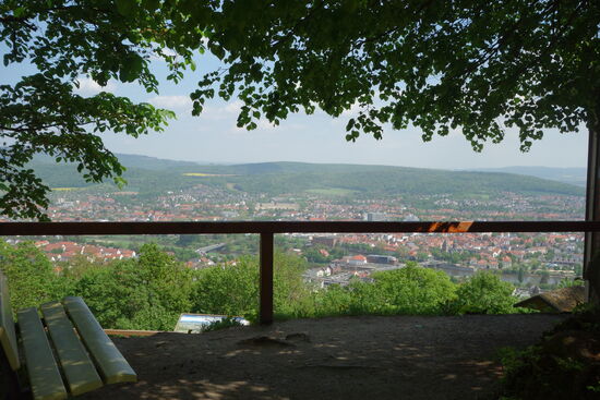 Blick nach Osten auf die Stadt Hameln
