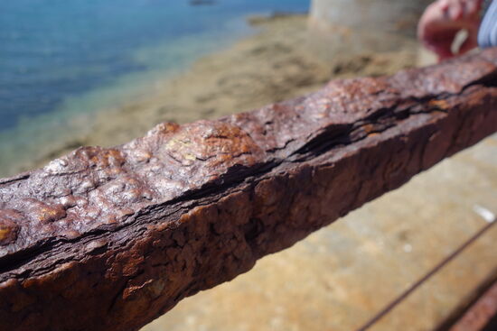 Eisenstange - vom Meerwsser angefressen