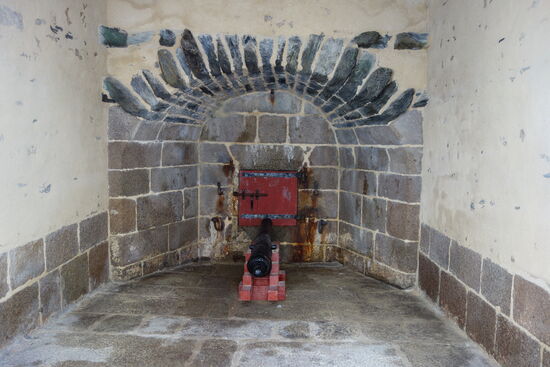 Schießluke Kasematte im Erdgeschoß