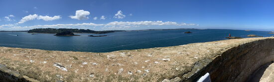 Blickrichtung der Kanonen der unteren Batterie