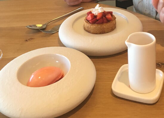 Erdbeertörtchen Sanddornsorbet