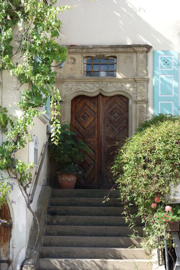 ein Beispiel aus der Stadt - Portal des Hotel grüner Baum