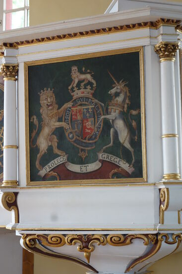 die Verbindung zum englischen Königshaus ist dem Wappen zu entnehmen