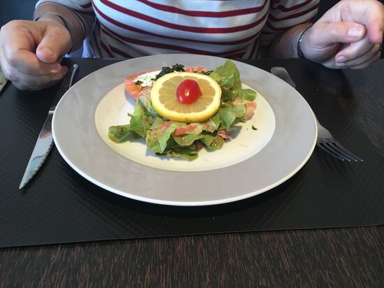 Roulés de saumon mariné fromage de brebis