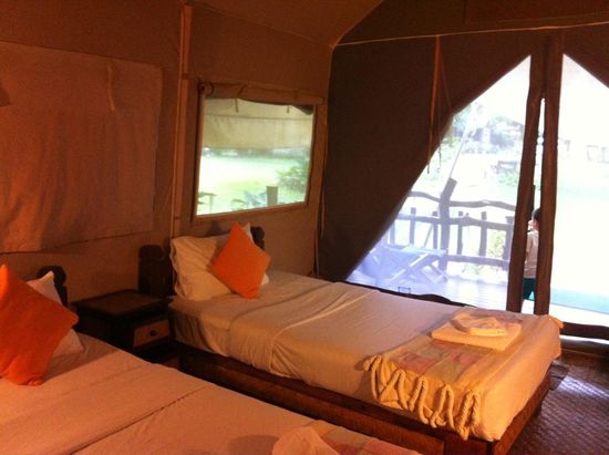 Unser Luxuszelt von innen 