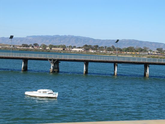 Port Augusta. Endlich wieder Meer nach 7 Tagen Wüste.