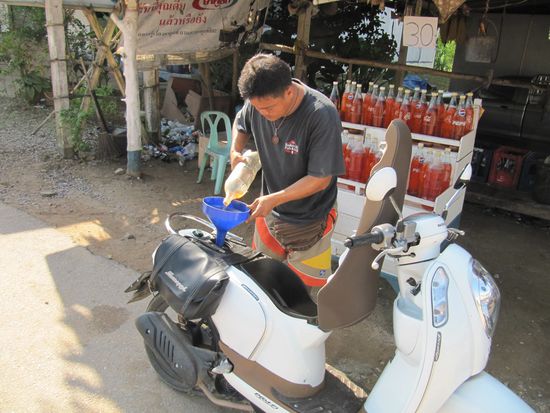 .... danach Weihnachtsausflug mit dem Motorroller.