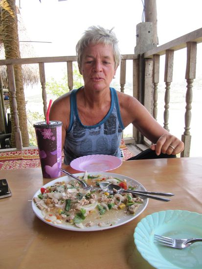 Spicy Salat am Mekong.