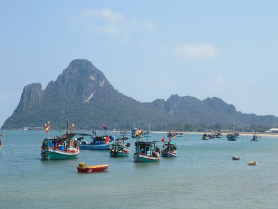 Blick von der Promenade in Pratchuap