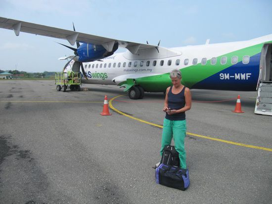 Mit 2 Propellern gings von Miri nach Mulu.