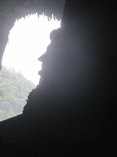Lincolns-Face in der Deer Cave in Mulu.