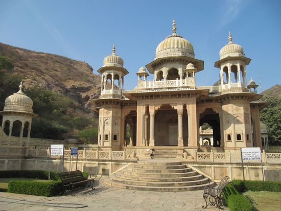 Royal Gaitore - Begräbnisstätte der Maharajas von Jaipur.