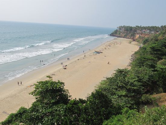 Der Strand von Varkala.