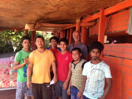 Unser Stammrestaurant Seasun in Varkala. Die Besitzer kommen aus Nepal.