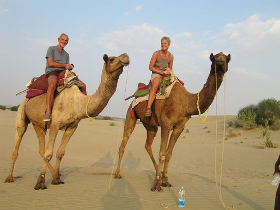 Der obligatorische Kamelritt zum Sonnenuntergang...